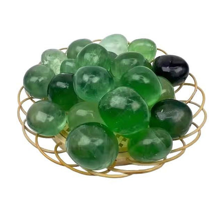 1.98-5.99cm Fluorine Verte Pierre Roulée|CrystalHola Vente en Gros