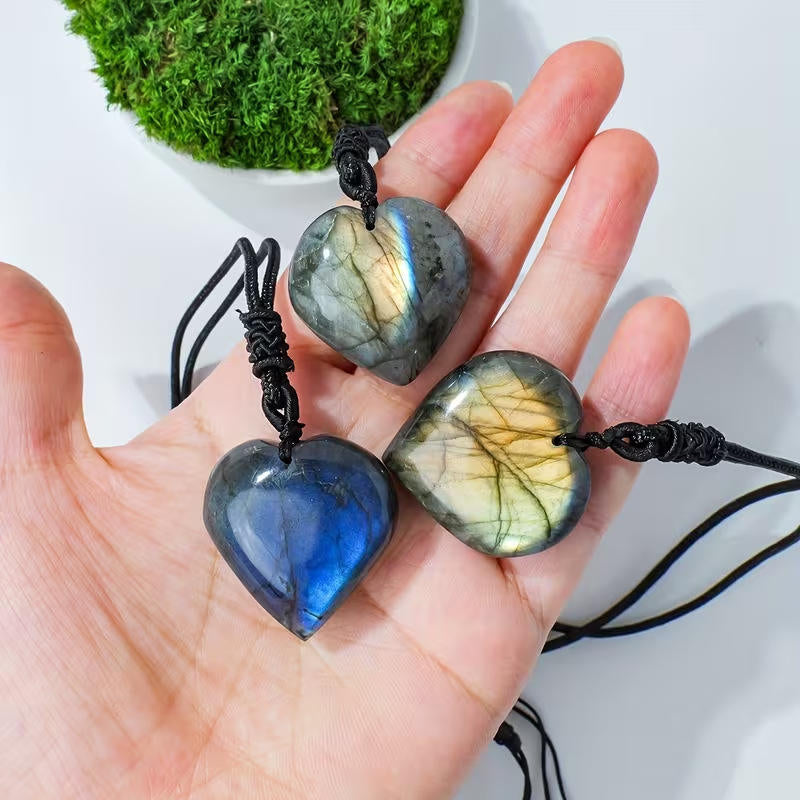 Pendentif Cœur Labradorite 2.3-3cm | Grossiste CristalHola