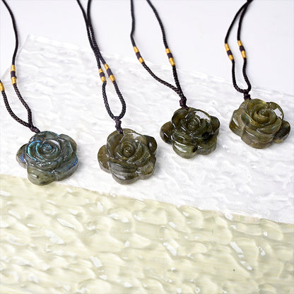 Pendentif Rose en Labradorite 2,3-3cm | Cristal en GrosHola