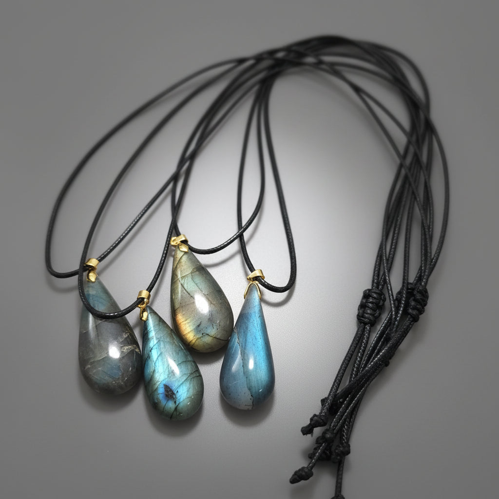 Pendentif Labradorite goutte d'eau 2,3-3 cm | Vente en gros de cristaux