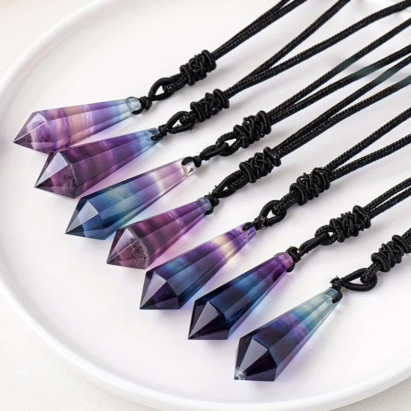 0.9-1.57in Fluorite Spiritual Pendulums  Pendant |Wholesale CrystalHola