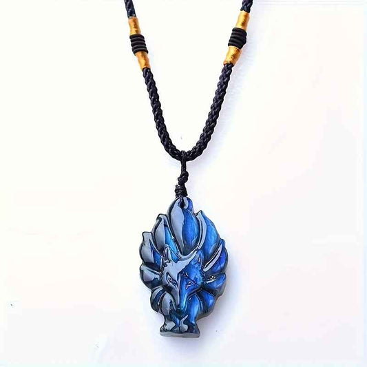 0.9-1.57in LabradoriteFox Pendant |Wholesale CrystalHola