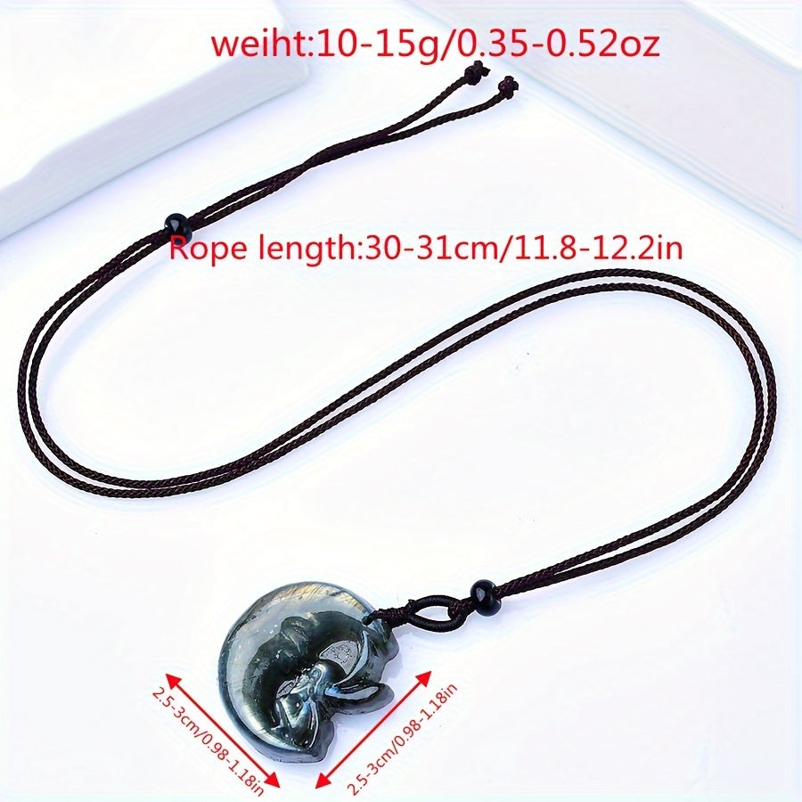 0.9-1.57in Labradorite  Moon Fairy Pendant |Wholesale CrystalHola