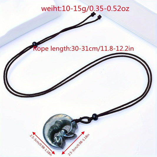 0.9-1.57in Labradorite  Moon Fairy Pendant |Wholesale CrystalHola