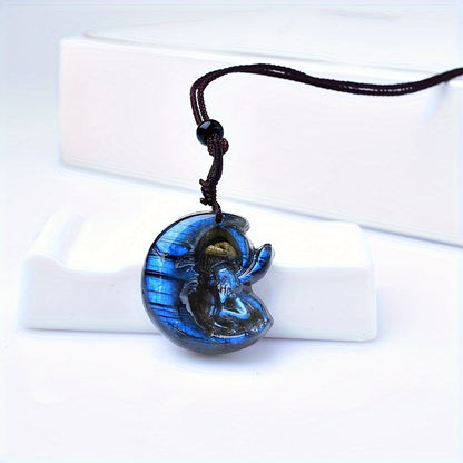 0.9-1.57in Labradorite  Moon Fairy Pendant |Wholesale CrystalHola