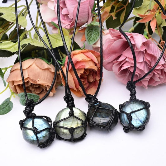 0.9-1.57in Labradorite Round  Pendant |Wholesale CrystalHola