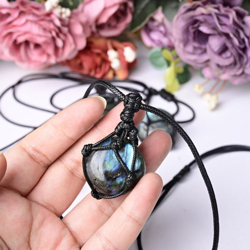 0.9-1.57in Labradorite Round  Pendant |Wholesale CrystalHola