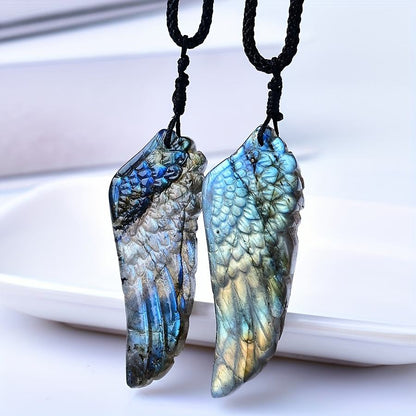 0.9-1.57in Labradorite Wing Pendant |Wholesale CrystalHola
