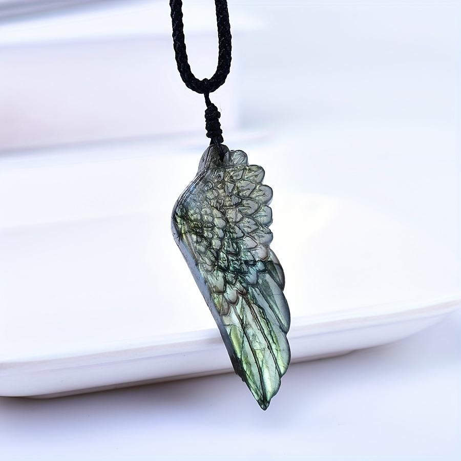 0.9-1.57in Labradorite Wing Pendant |Wholesale CrystalHola