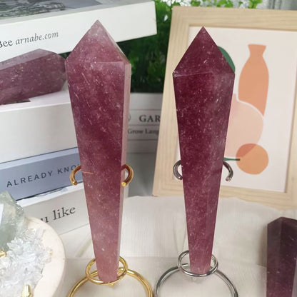 Strawberry Quartz Wand for Decor