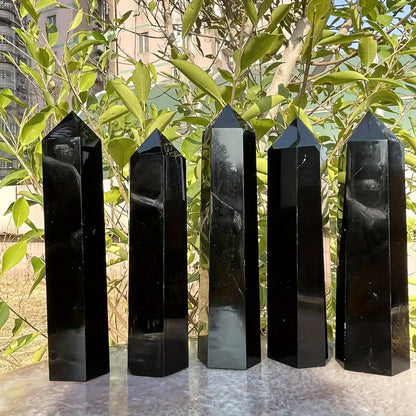 Wholesale Bulk Black Obsidian Tower |CrystalHola