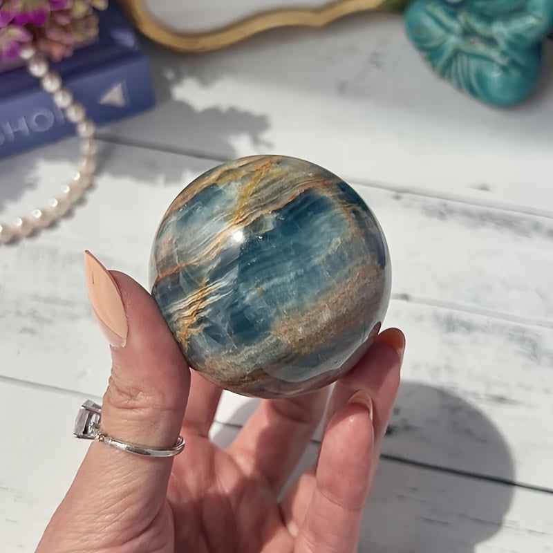 1.54-2.76in Blue Onyx Sphere|Wholesale CrystalHola