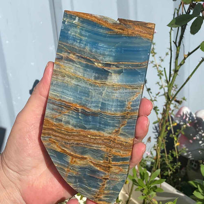 100-300g Blue Onyx Slab | CrystalHola Wholesale