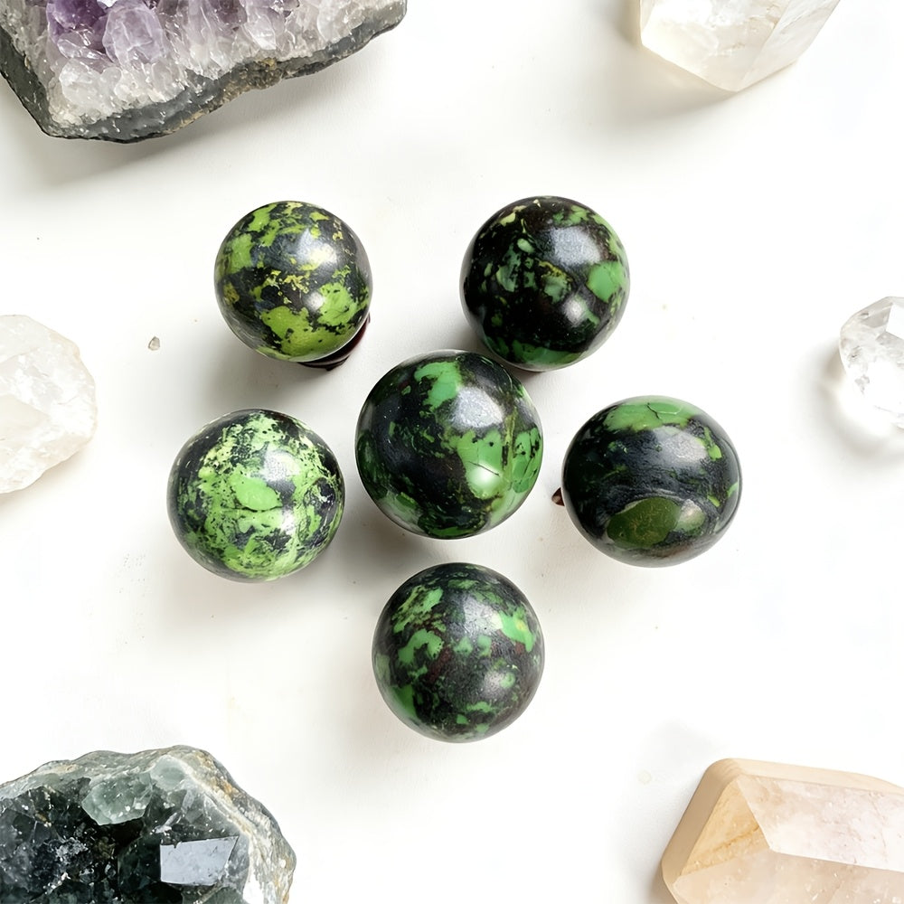 Natural Green Opal Sphere for Home Decor and Meditation