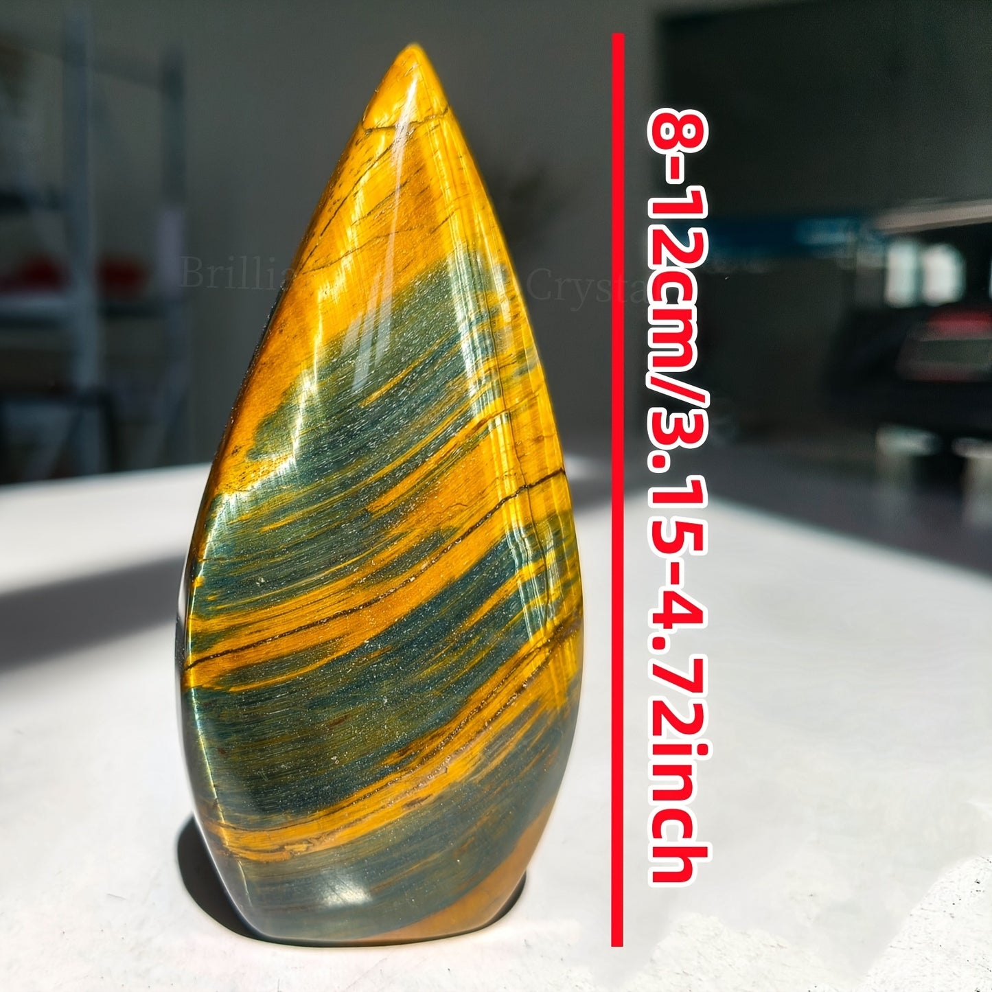 Blue And Yellow Tiger Eye  Teardrop for Decor