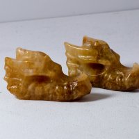 Original Natural Yellow Hematoid Quartz Dragon Head Photo