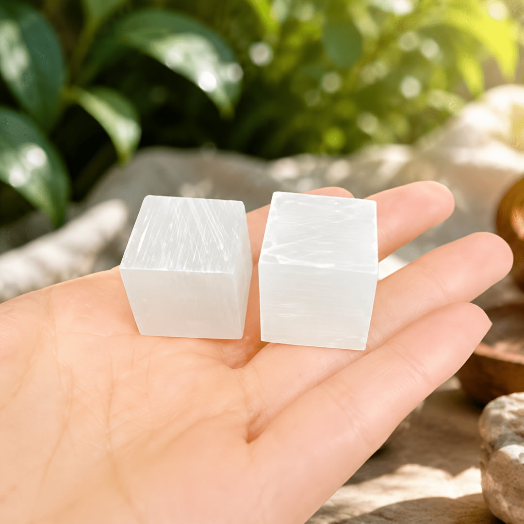 Selenite Cube for Decor