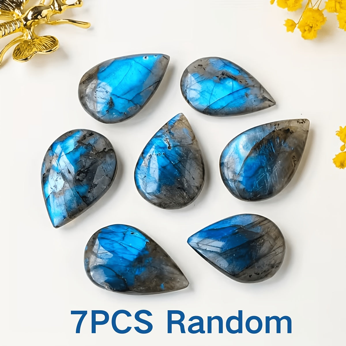 Natural Blue Labradorite Water Drop Shape for Jwelery Making