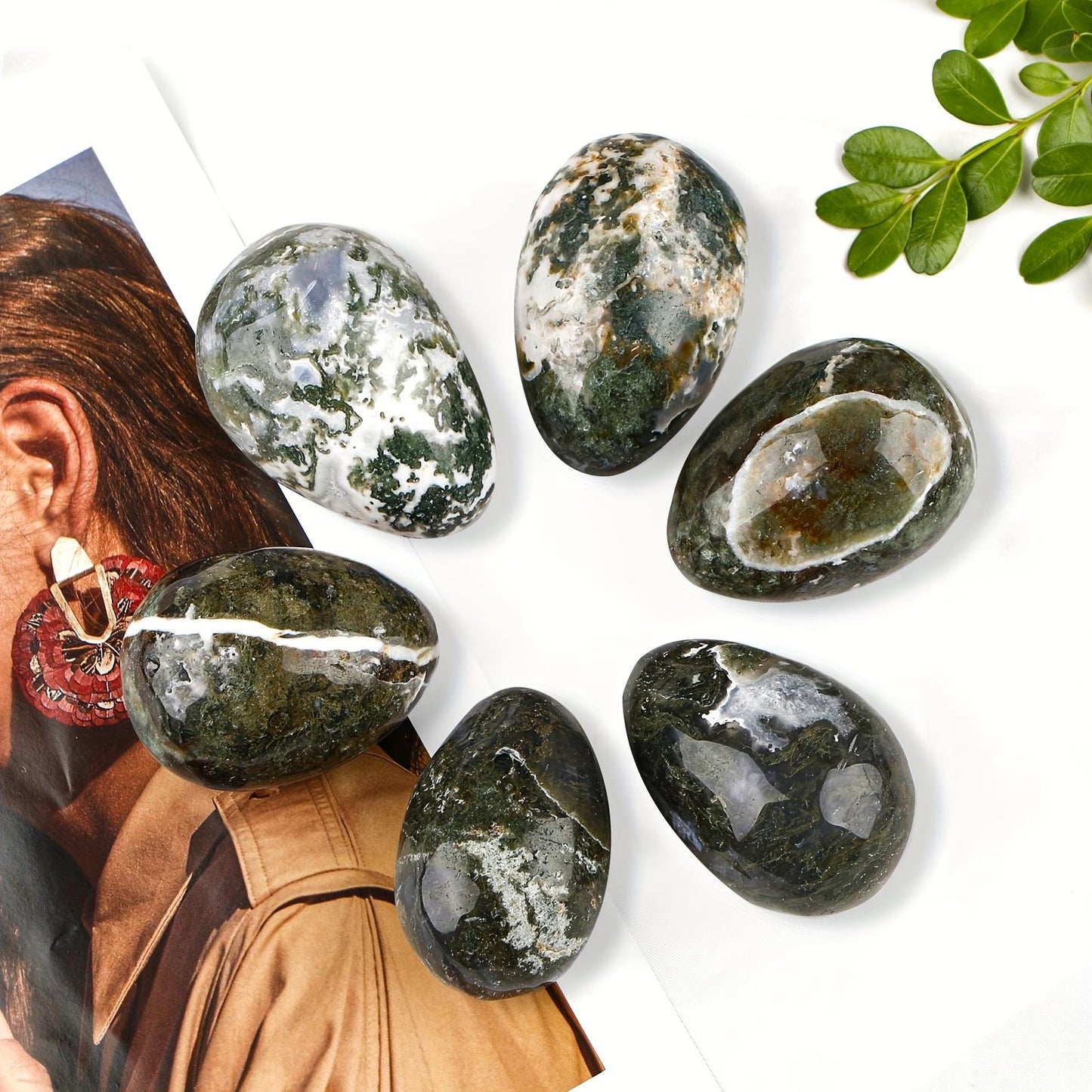 Œuf en agate mousse de 3-4 cm pour cadeaux CrystalHola