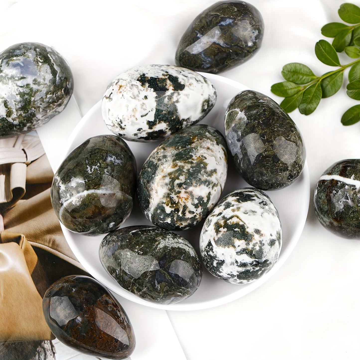 Œuf en agate mousse de 3-4 cm pour cadeaux CrystalHola