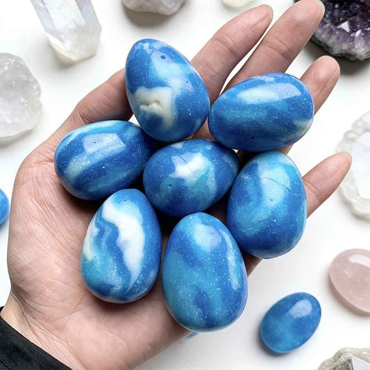 1.54-2.36in Artificial Larimar Eggfor Gifts CrystalHola