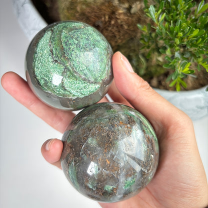 1.57-3.14in  African Emerald Sphere |CrystalHola