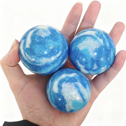 1.57-3.14in Artificial Blue Larimar Sphere|CrystalHola