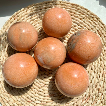 1.57-3.14in Striped Sunstone Sphere |CrystalHola