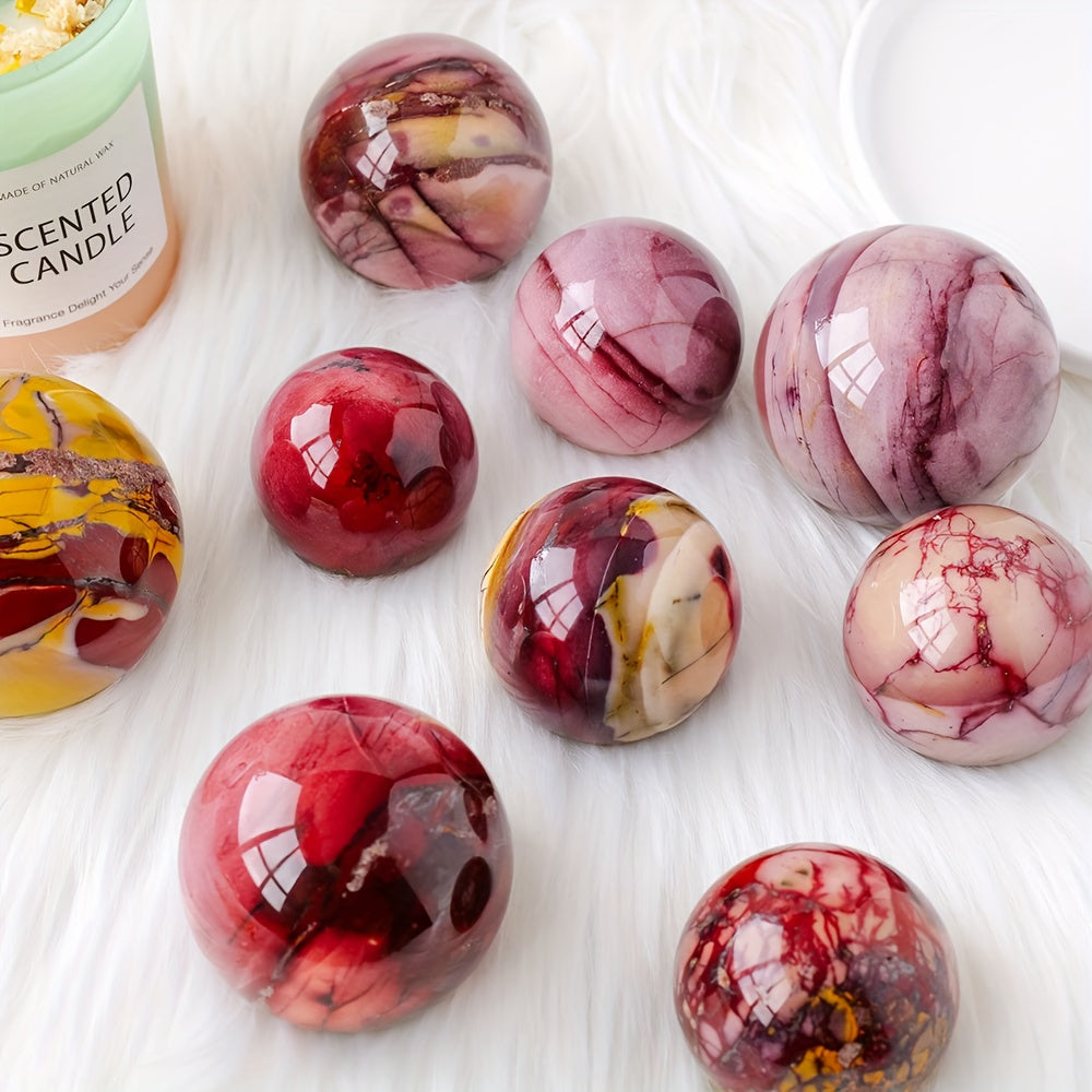 1.57-3.15in Mookaite Yolk Stone Sphere|CrystalHola