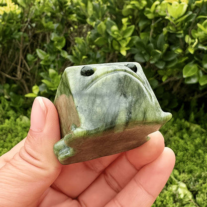 1.57in Xiuyan Jasper Frog Carving |CrystalHola