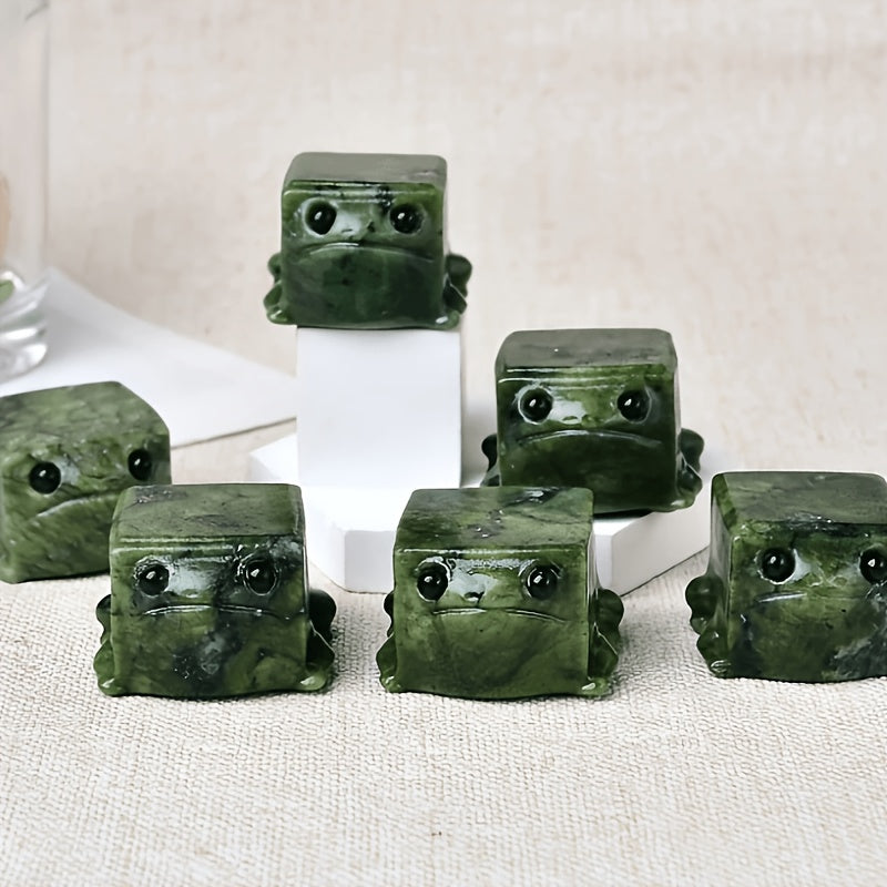 1.57in Xiuyan Jasper Frog Carving |CrystalHola