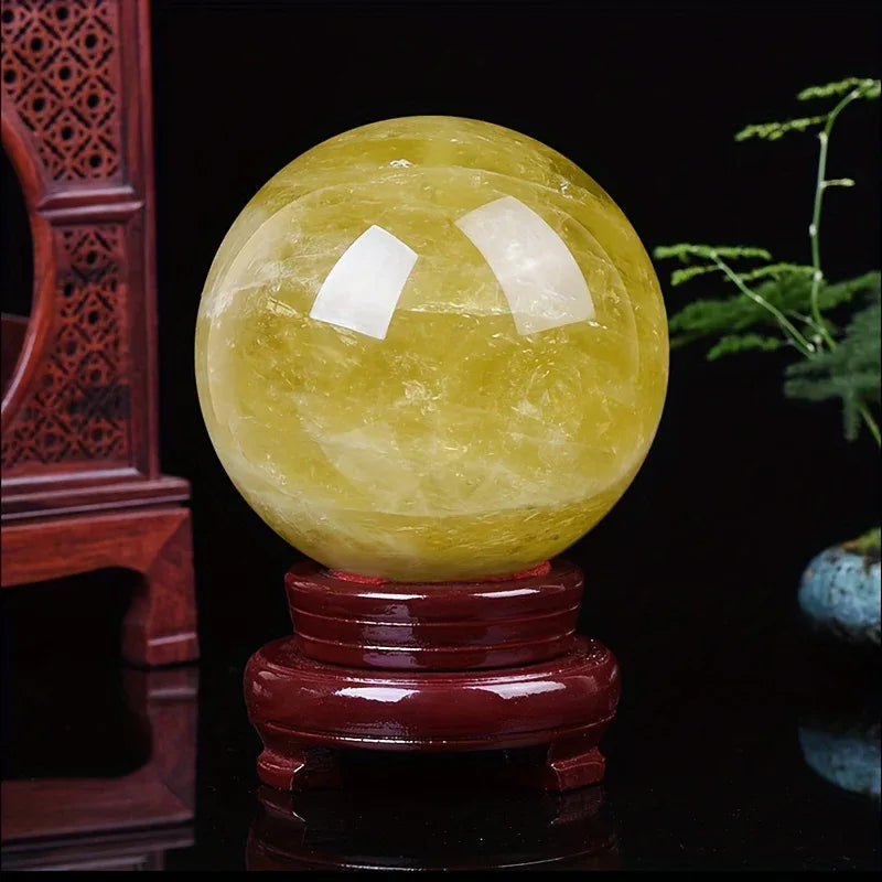 1.96-3.93in Lemon Citrine Sphere|CrystalHola