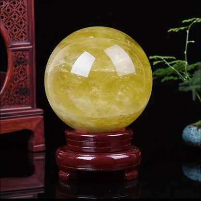 1.96-3.93in Lemon Citrine Sphere|CrystalHola