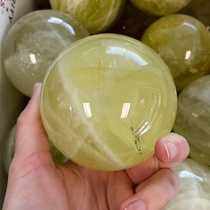 1.96-3.93in Lemon Citrine Sphere|CrystalHola