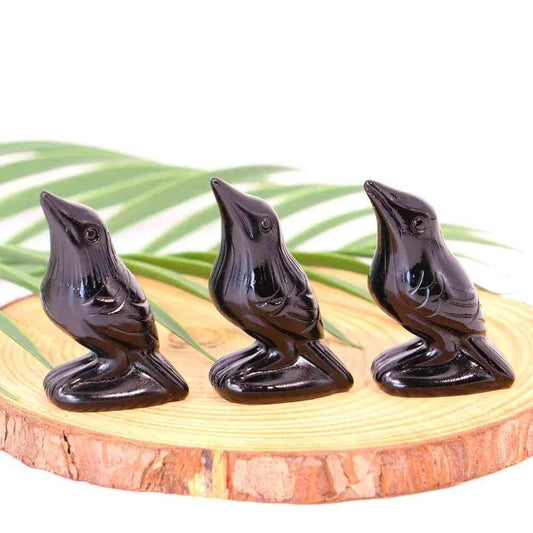 1.96inBlackObsidianCrowCarvingCrystalHola_1 - CrystalHola