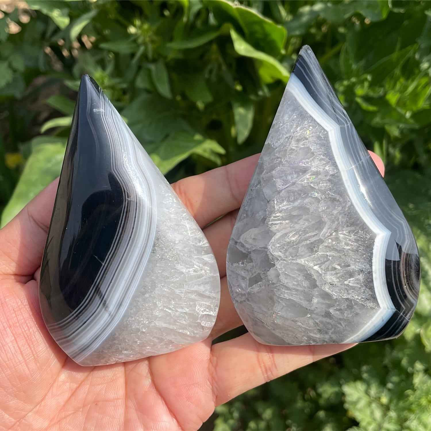 10-200g Black Agate Water Drop Freeform |CrystalHola Wholesale