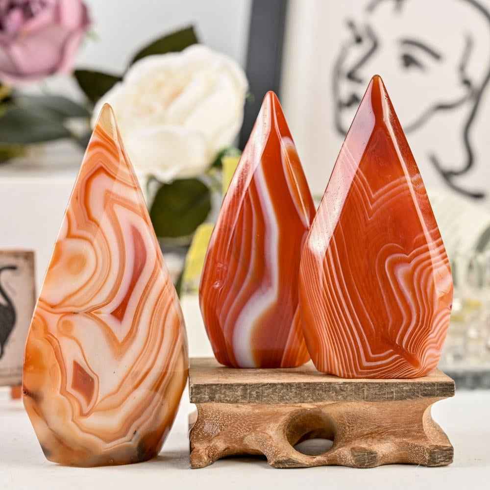 10-200g Carnelian Silk  Water Drop Freeform |CrystalHola Wholesale