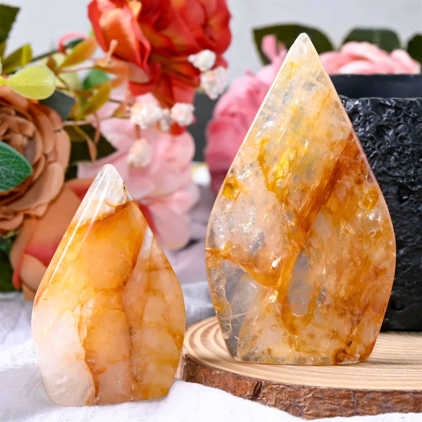 10-200g  Golden Healer Quartz Water Drop Freeform |CrystalHola Wholesale