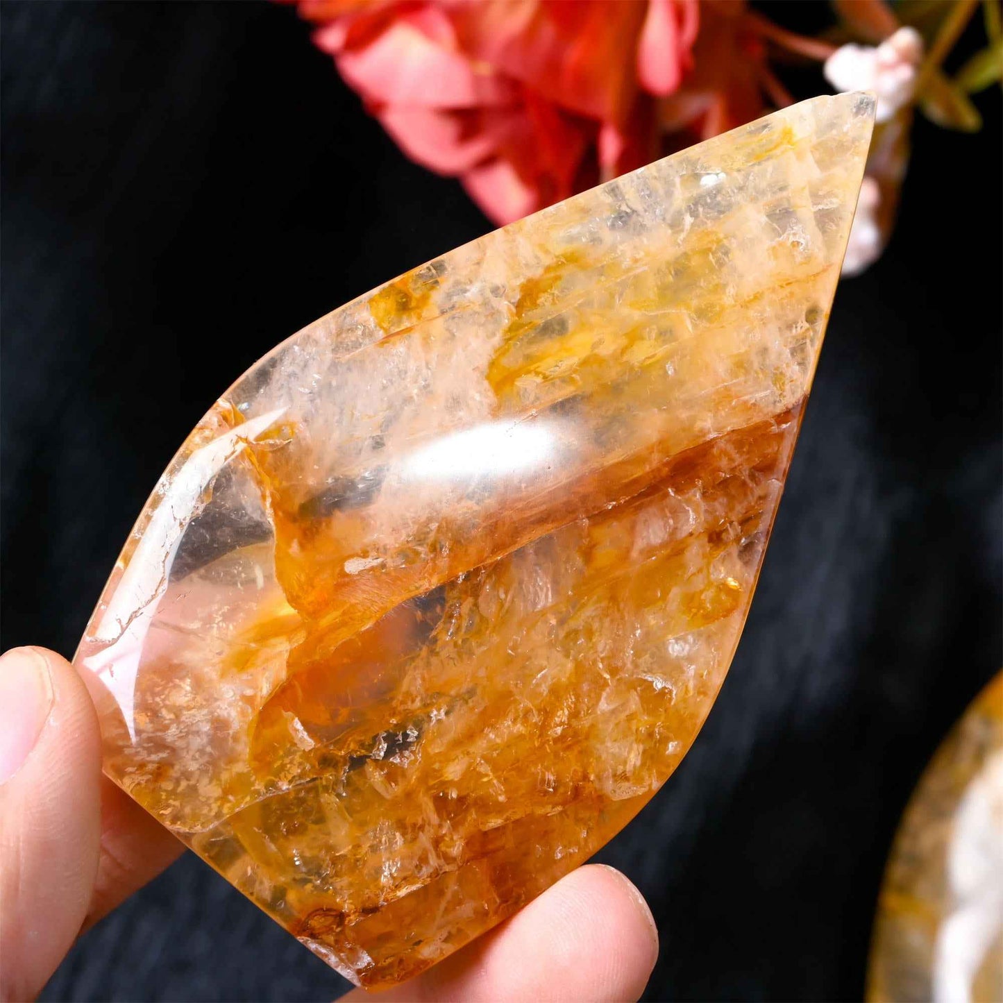 10-200g  Golden Healer Quartz Water Drop Freeform |CrystalHola Wholesale