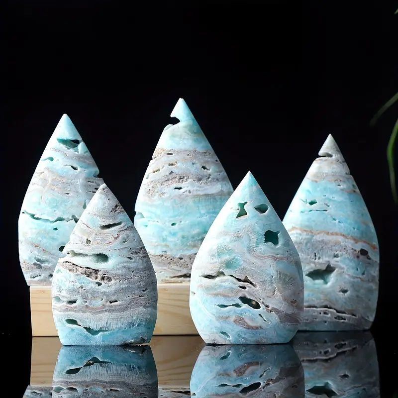 10-200g Hemimorphite Water Drop Freeform |CrystalHola Wholesale