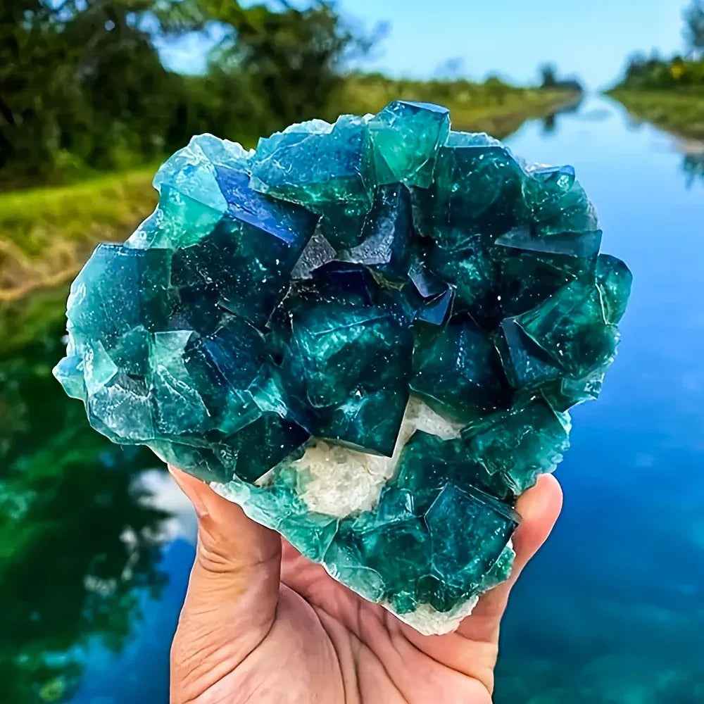 100-500g Green Flourite Mineral|CrystalHola