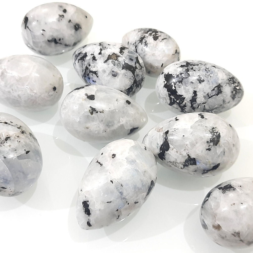 Œuf de pierre de lune arc-en-ciel 100-400 g | CrystalHola