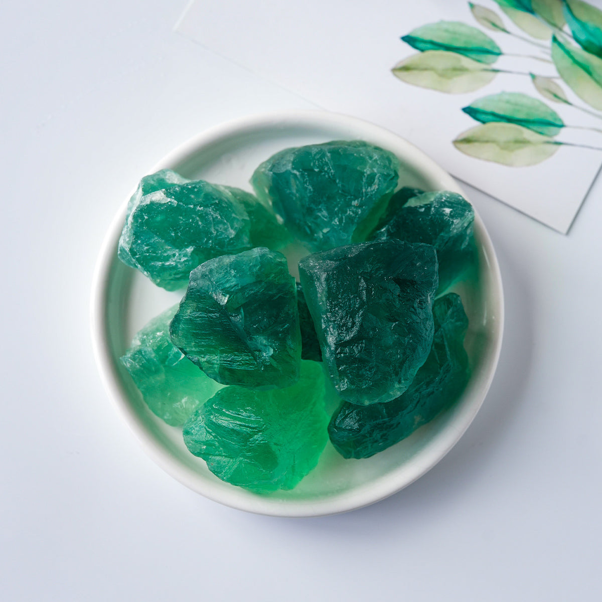 Green Fluorite Raw Stone for Gifts Bulk