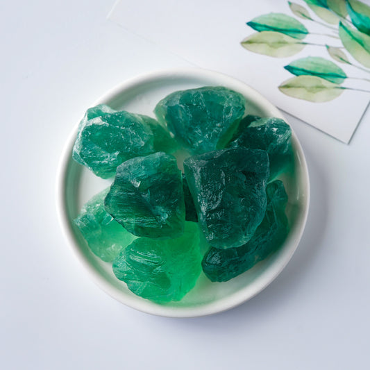 Green Fluorite Raw Stone for Gifts Bulk