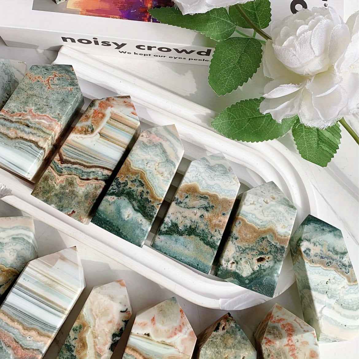 30-200g Ocean Jasper Tower|CrystalHola Wholesale