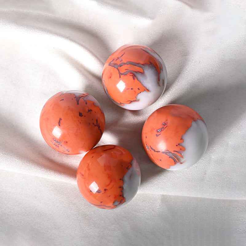 4-5cmOrange  Flame Agate Sphere |Wholesale CrystalHola