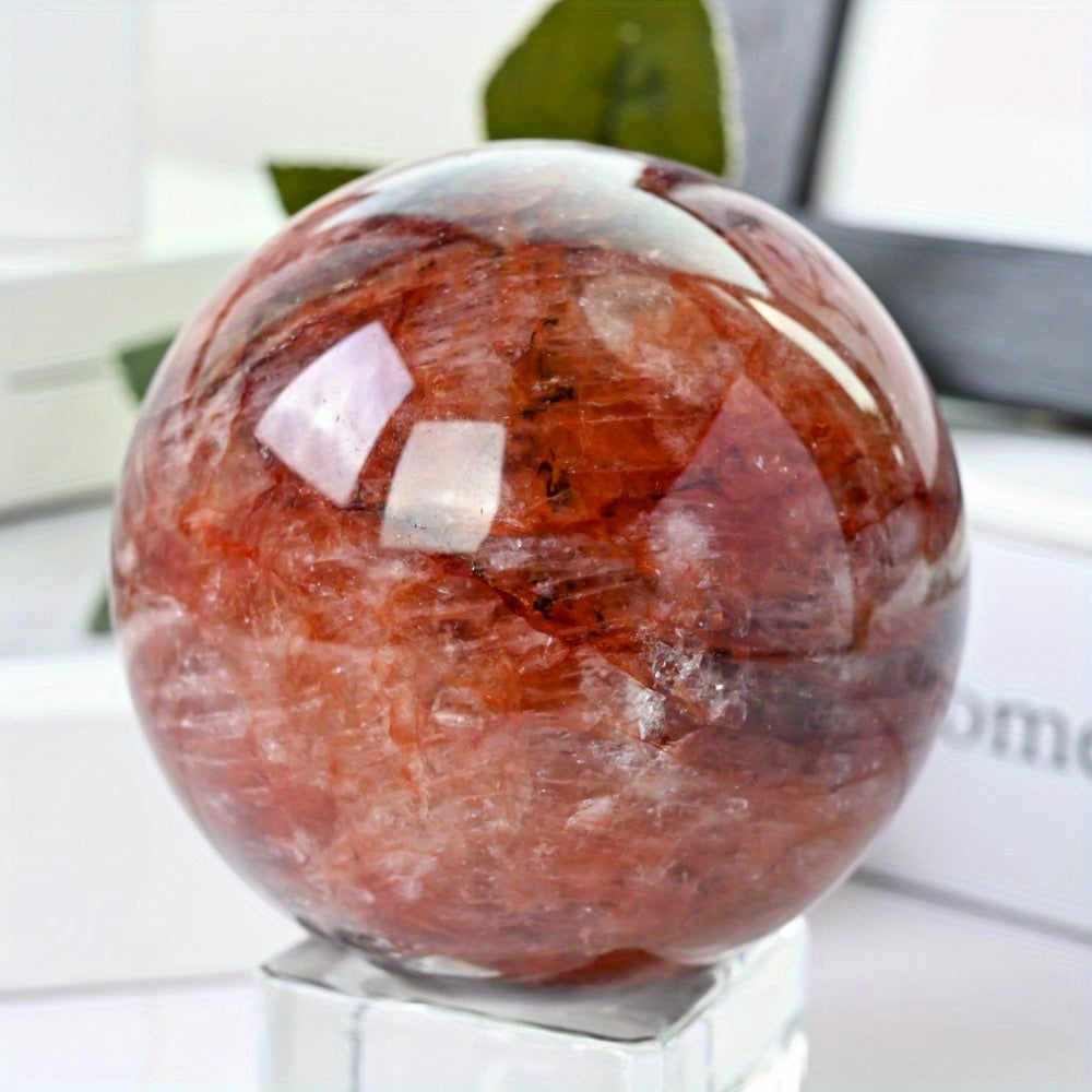 Natural Red Fire Quartz Sphere for Gifts