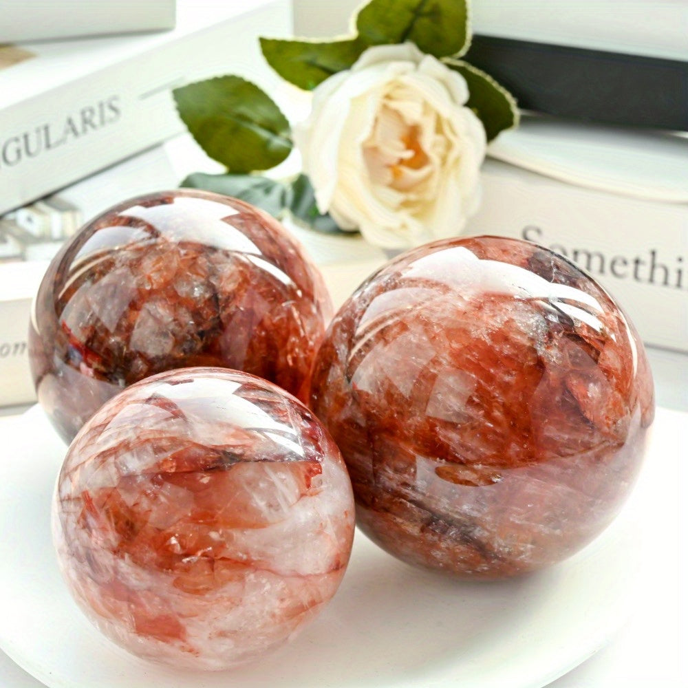 Natural Red Fire Quartz Sphere for Gifts