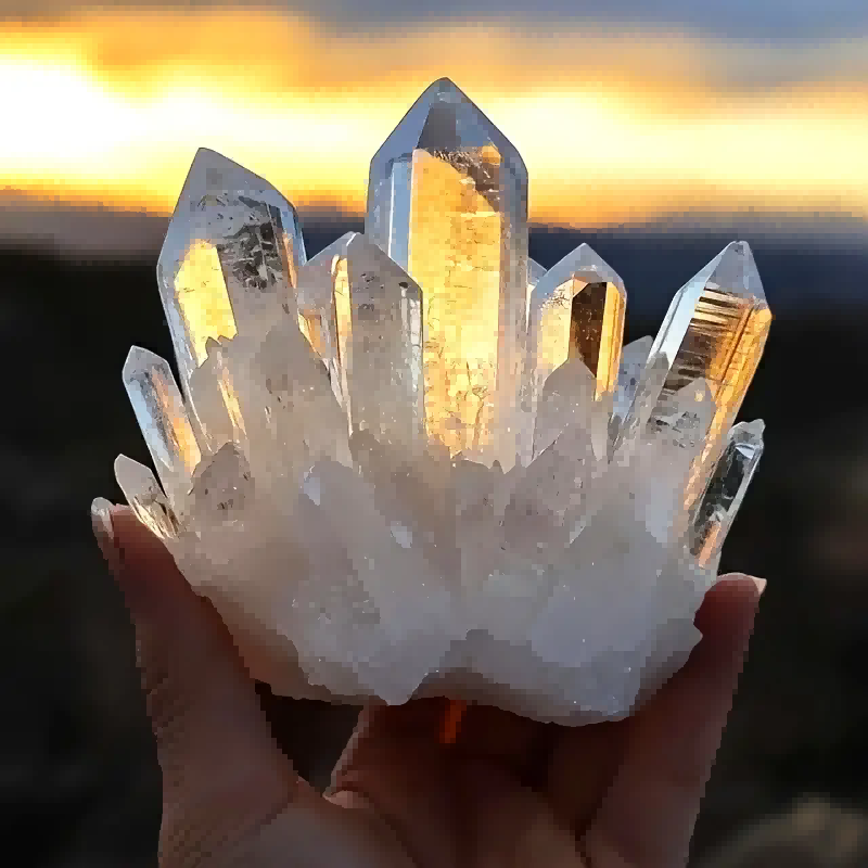 Clear Quartz  Cluster
