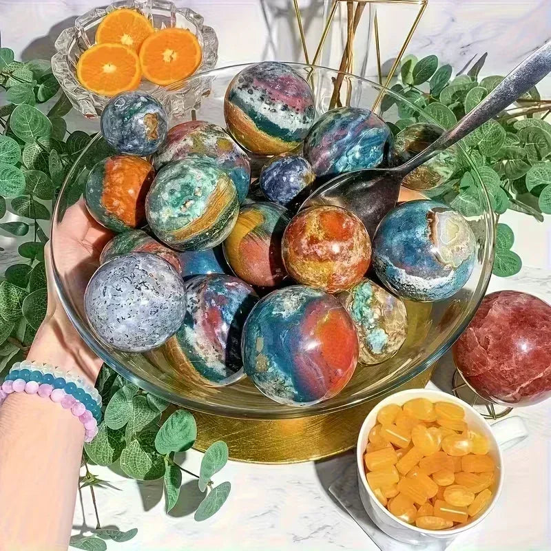 Ocean Jasper Sphere - CrystalHola